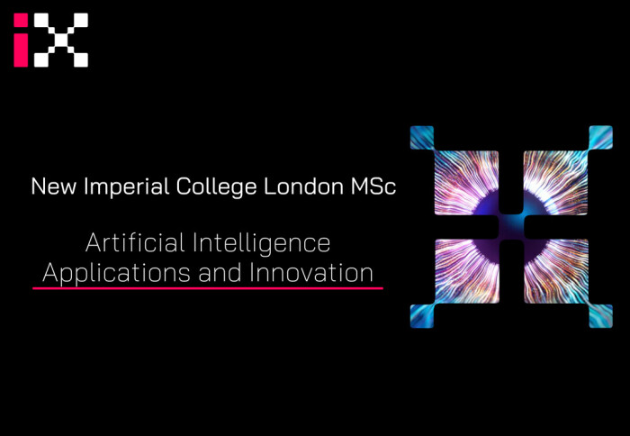 A banner advertising Imperial-X's new MSc in AI