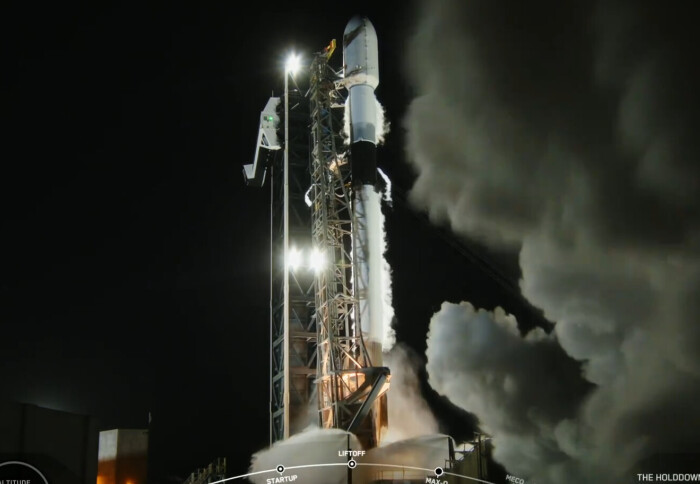 Rocket blasts off