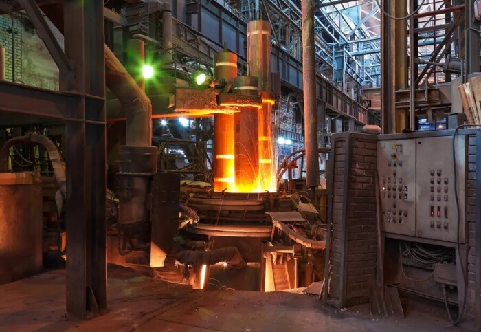 an electric arc furnace