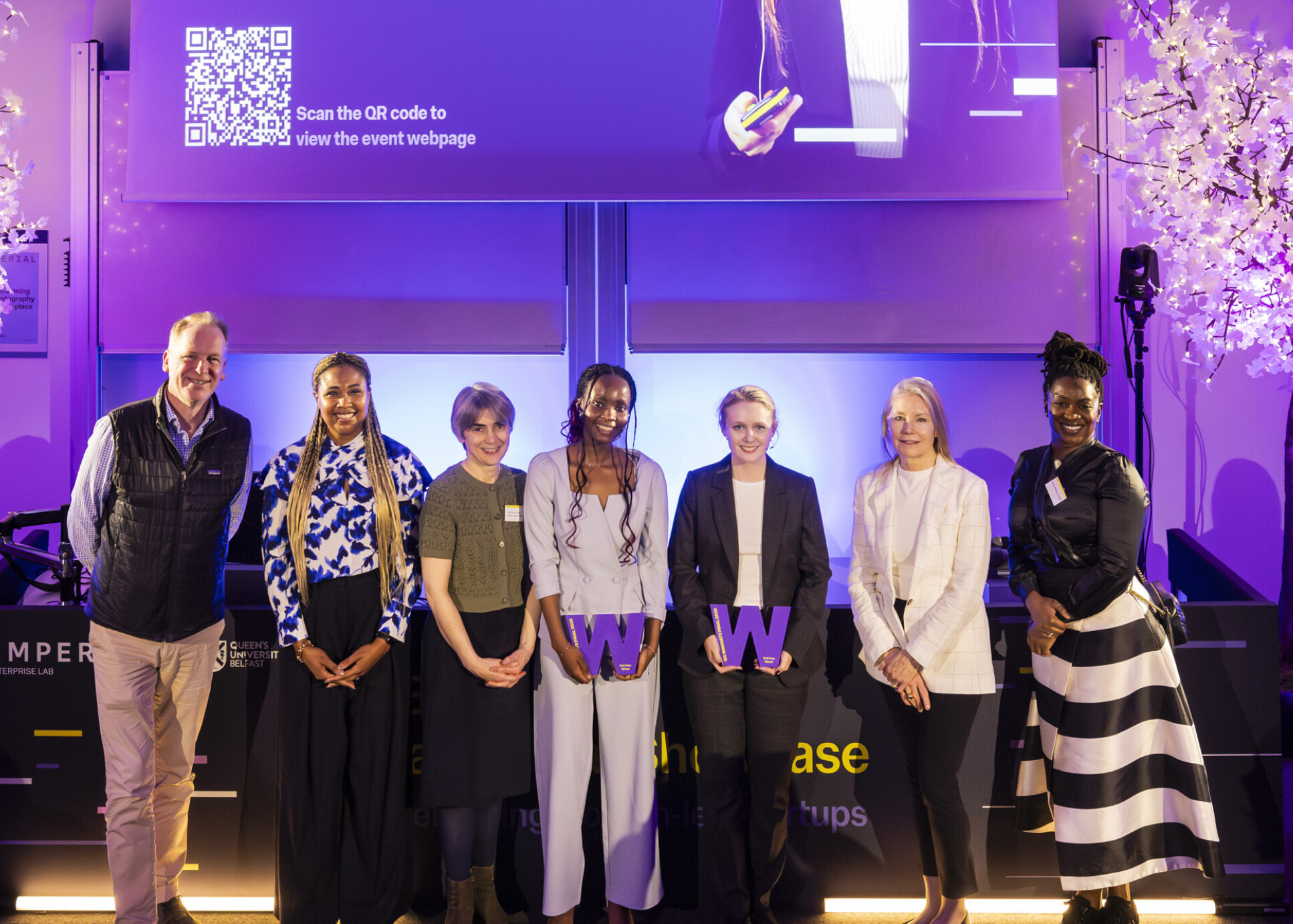 WE Innovate 2025's first-prize winners and judges